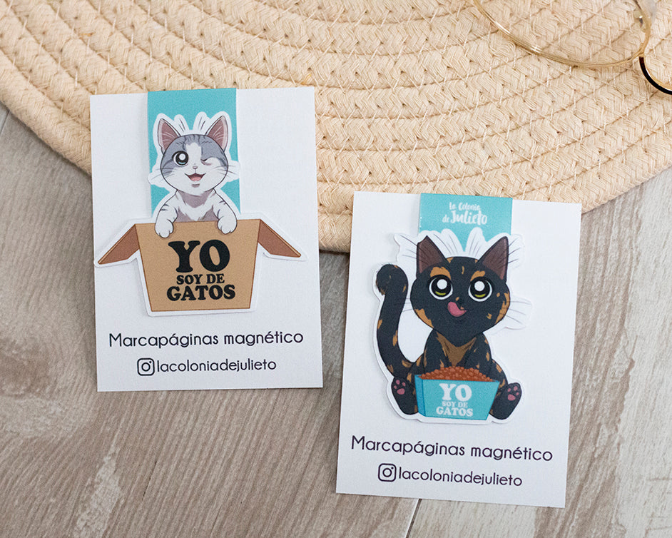 Marcapáginas Magnético Solidario "YO SOY DE GATOS"