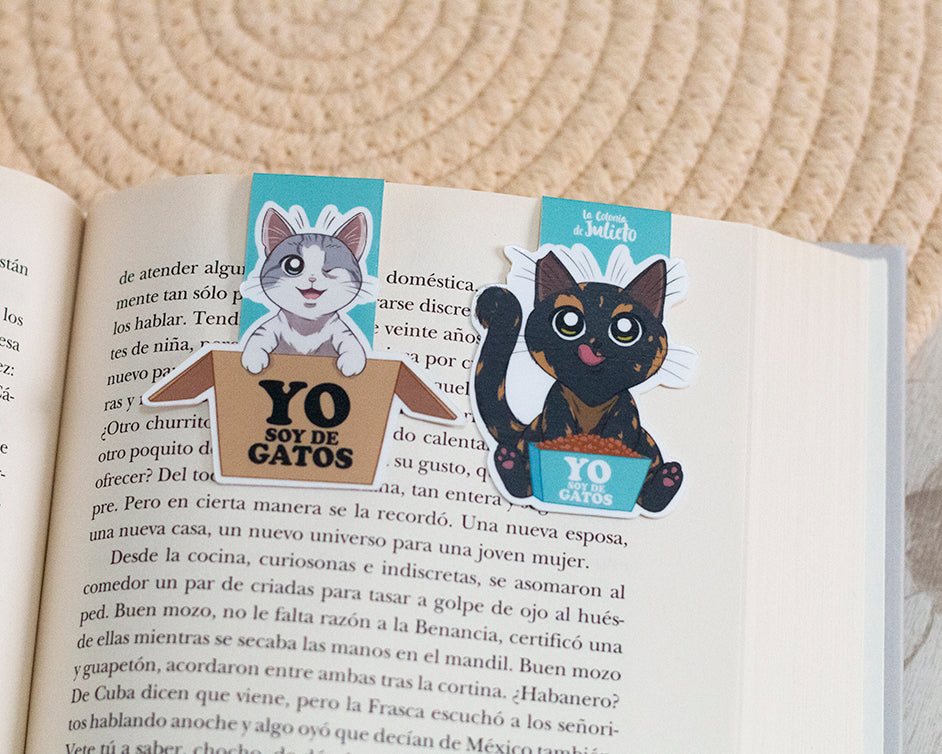 Marcapáginas Magnético Solidario "YO SOY DE GATOS"