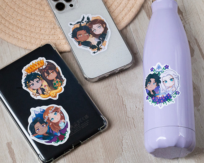 Pegatinas parejas literarias