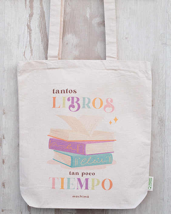 Totebag Tantos libros tan poco tiempo