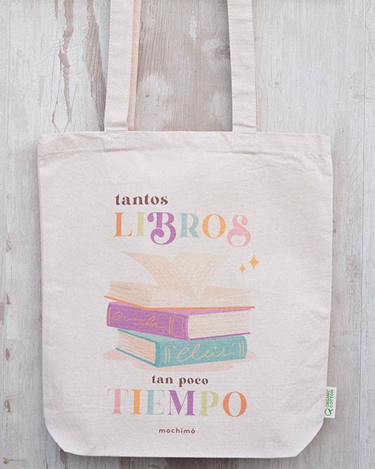 Totebag Tantos libros tan poco tiempo