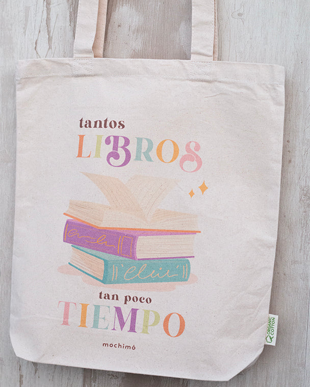 Totebag Tantos libros tan poco tiempo